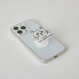 N+Ecology(ネコロジー)【NE-0022066 猫顔スマホグリップ ※全機種対応】じっと見ネコ