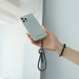 HASHIBAMI【Ha-2504-078 ヘマタイト 丸玉 スマホハンドストラップ】ブラック