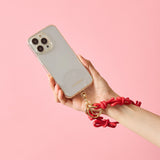 HASHIBAMI 【Ha-2410-324 レザーリボン スマホハンドストラップ】レッド