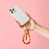 HASHIBAMI【Ha-2500-200 天然石 ハート スマホハンドストラップ】カーネリアン