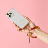 HASHIBAMI【Ha-2500-200 天然石 ハート スマホハンドストラップ】カーネリアン