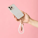 HASHIBAMI【Ha-2500-200 天然石 ハート スマホハンドストラップ】クリアクォーツ