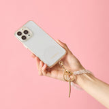 HASHIBAMI【Ha-2500-200 天然石 ハート スマホハンドストラップ】クリアクォーツ