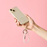HASHIBAMI【Ha-2500-100 天然石 スター スマホハンドストラップ】クリアクォーツ