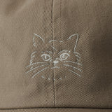 N+Ecology(ネコロジー)【NE-0022061  猫刺繍キャップ Ⅱ】カーキ(フワフワネコ)