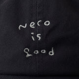 N+Ecology(ネコロジー)【NE-0022062  猫刺繍キャップ Ⅱ】チャコール(neco is good)
