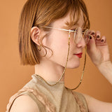 HASHIBAMI 【HB2101116 HASHIBAMI ハート型4mm グラスチェーン】 ゴールド