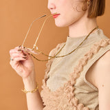 HASHIBAMI 【HB2101115 HASHIBAMI 花型3.6mm グラスチェーン】 ゴールド