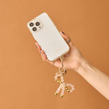 HASHIBAMI【Ha-2502-400 リボン天然石 スマホハンドストラップ】ローズクォーツ