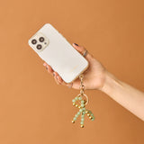HASHIBAMI【Ha-2502-400 リボン天然石 スマホハンドストラップ】アベンチュリン