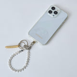 HASHIBAMI【Ha-2500-400 天然石 スター スマホハンドストラップ】シルバー