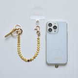 HASHIBAMI【Ha-2500-400 天然石 スター スマホハンドストラップ】ゴールド