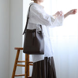 ◆CORRECT限定◆HASHIBAMI 【Ha-2511-109 フェズ巾着バッグ L】ダークブラウン