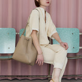 ◆CORRECT限定◆HASHIBAMI 【Ha-2511-109 フェズ巾着バッグ L】グレーベージュ