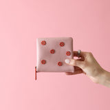 HASHIBAMI【Ha-2407-502 スモールフラワー ハーフウォレット】ストロベリー