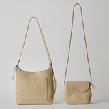 murir【5320 ワンハンドルA4トート&ポシェット】ベージュ