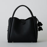 murir【MUR25007 フラワーチャーム付き2WAYショルダーバッグ】ブラック