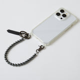 HASHIBAMI【Ha-2504-078 ヘマタイト 丸玉 スマホハンドストラップ】ブラック