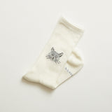 N+Ecology(ネコロジー)【NE-0022031 ラメ入りイカ耳ソックス<22-24cm>】ホワイト