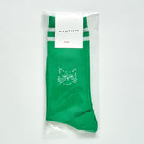 N+Ecology(ネコロジー)【NE-0022006 猫メッセージ靴下<22-24cm>】グリーン