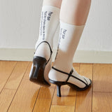N+Ecology(ネコロジー)【NE-0022007 猫メッセージ靴下<22-24cm>】ホワイト