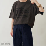 N+Ecology(ネコロジー)【NE-0022011 メッセージ 猫Ｔシャツ】スミクロ_XL