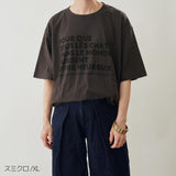 N+Ecology(ネコロジー)【NE-0022011 メッセージ 猫Ｔシャツ】スミクロ_XL
