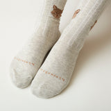 N+Ecology(ネコロジー)【NE-0022031 ラメ入りイカ耳ソックス<22-24cm>】ライトグレー