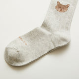 N+Ecology(ネコロジー)【NE-0022031 ラメ入りイカ耳ソックス<22-24cm>】ライトグレー