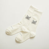 N+Ecology(ネコロジー)【NE-0022031 ラメ入りイカ耳ソックス<22-24cm>】ホワイト