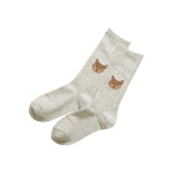 N+Ecology(ネコロジー)【NE-0022031 ラメ入りイカ耳ソックス<22-24cm>】ライトグレー