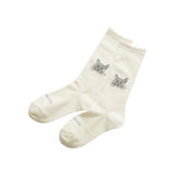 N+Ecology(ネコロジー)【NE-0022031 ラメ入りイカ耳ソックス<22-24cm>】ホワイト